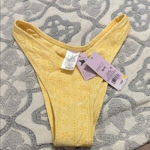 Wild Fable Yellow Eyelet Bikini Bottom